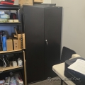 Global Black 2 Door Metal Storage Cabinet, Locking